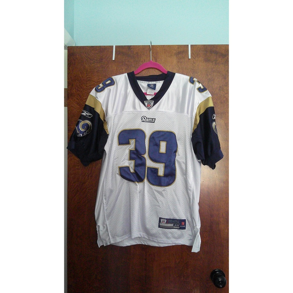 Reebok St. Louis Rams Jersey Mens 48 White Steven Jackson 39 NFL Mesh